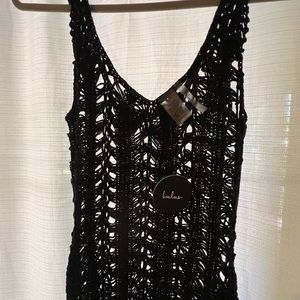 Lulus Crochet Beach Coverup Maxi Dress